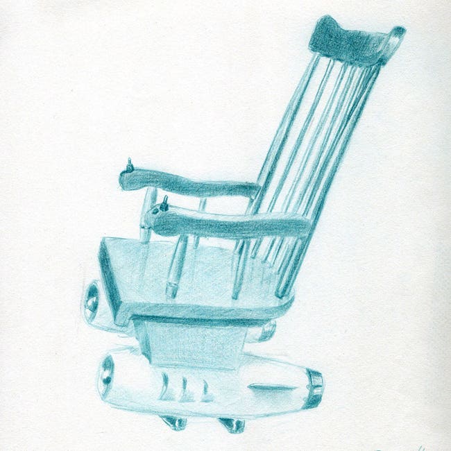 Rocket Chair pencil on paper, 1992